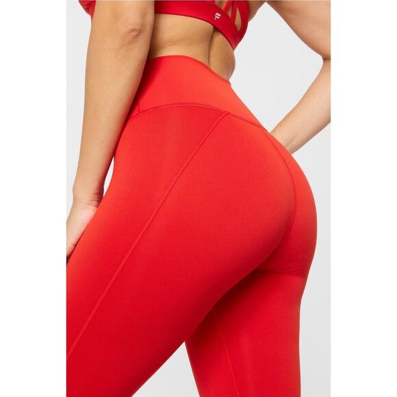 Fabletics Define PowerHold High Waisted 7/8 Heated Red Gym Leggings XL NEW~NWT - Picture 3 of 6